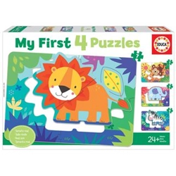 my-first-4-puzzle-animales-de-la-selva-5-6-7-8-piezas-educa